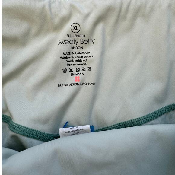 Sweaty Betty Full Length Leggings, Goddess Metallic Foil Green, Size X-LARGE - Picture 4 of 8